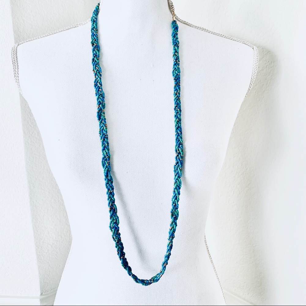 TALBOTS BRAIDED BEADS NECKLACE
